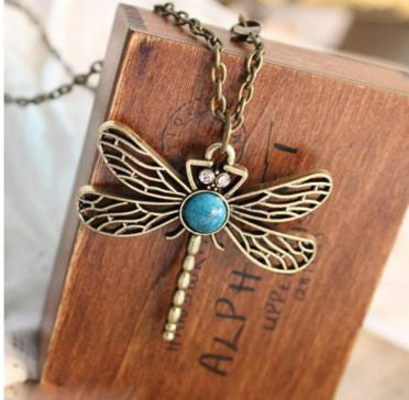 Dragonfly Pendant Necklace for Women