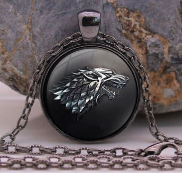 Stark Black Wolf Necklace