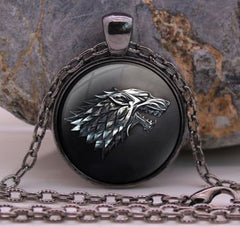 Stark Black Wolf Necklace