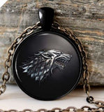 Stark Black Wolf Necklace